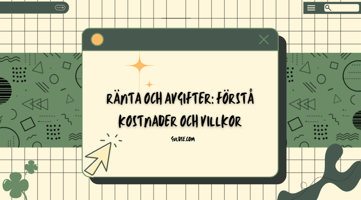 Ränta och Avgifter