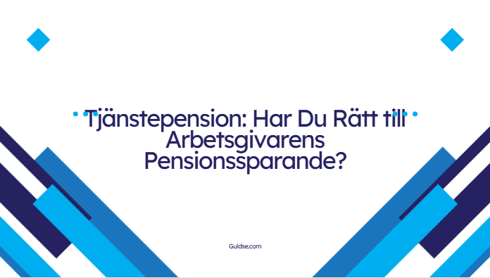 Tjänstepension
