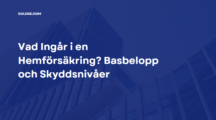 Vad Ingår i en Hemförsäkring
